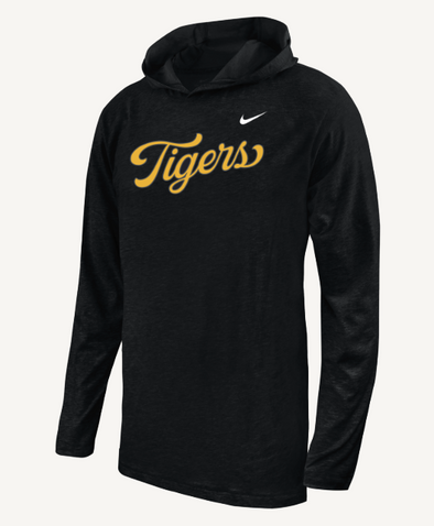 Mizzou Tigers Nike® 2023 Tigers Script Long Sleeve Black Hoodie