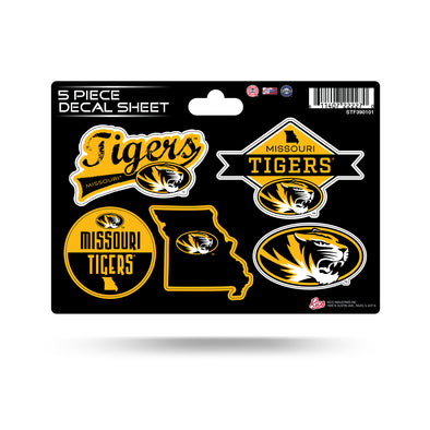 Mizzou Tiges Decal Sheet 5-Pack