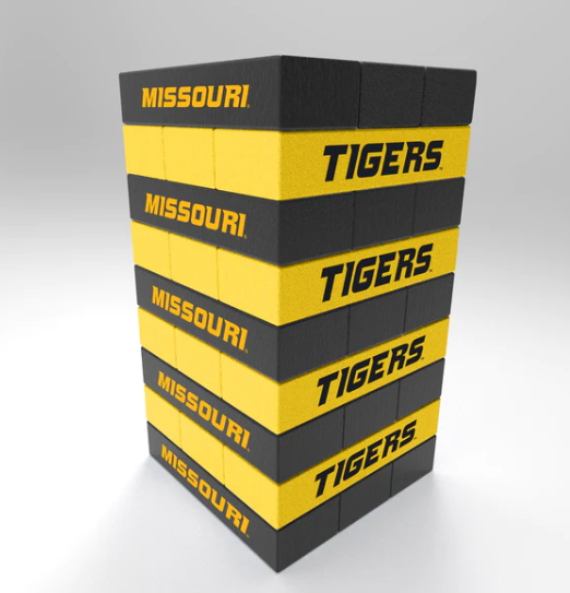 Mizzou Tigers Wooden Travel Tumble Tower Game