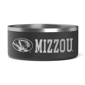 Mizzou Tigers Oval Tiger Head HydraPeak Black Pet Bowl