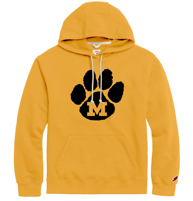 Mizzou Tigers Essential Vault Paw Logo Gold Hoodie