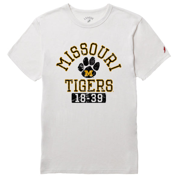 Mizzou Tigers Legacy Missouri Tigers Paw 18-39 White T-Shirt