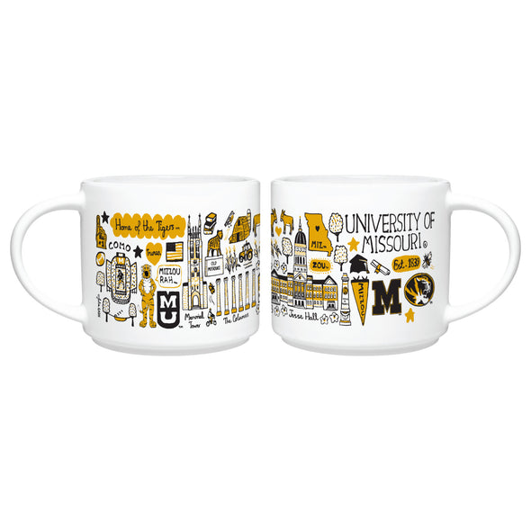 Mizzou Tiges Julia Gash Riviera White Ceramic Mug
