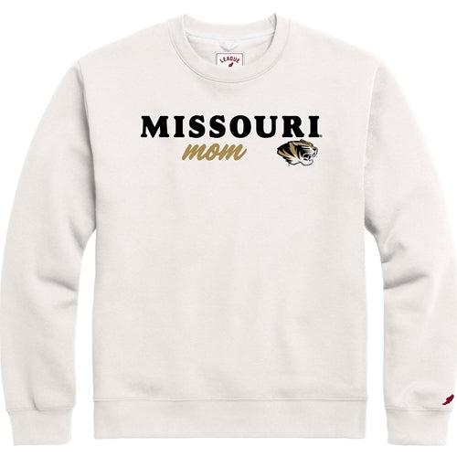 Mizzou Tigers Legacy Missouri Tiger Head Mom White Sweatshirt