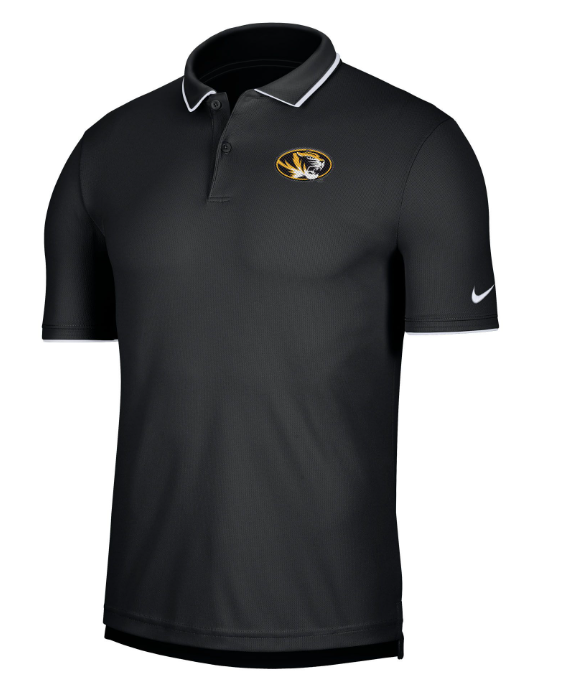 Mizzou Tigers Nike® 2023 Collegiate Oval Tiger Head Black Polo – Tiger ...