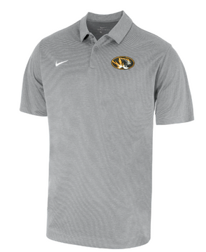 Mizzou Tigers Nike® 2023 Heather Oval Tiger Head Grey Polo