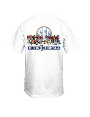 Mizzou Tigers SEC This Is Football Cartoon Mascots White T-Shirt