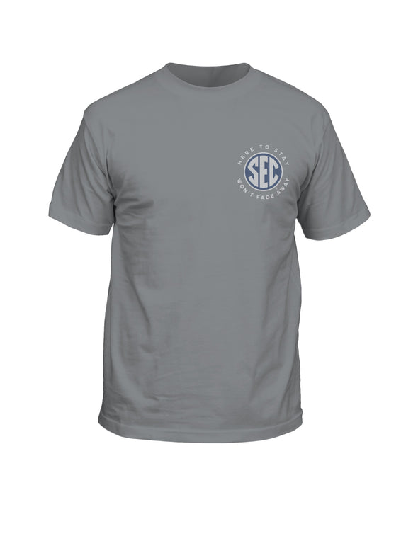 Mizzou Tigers SEC Faded Here to Stay Grey T-Shirt