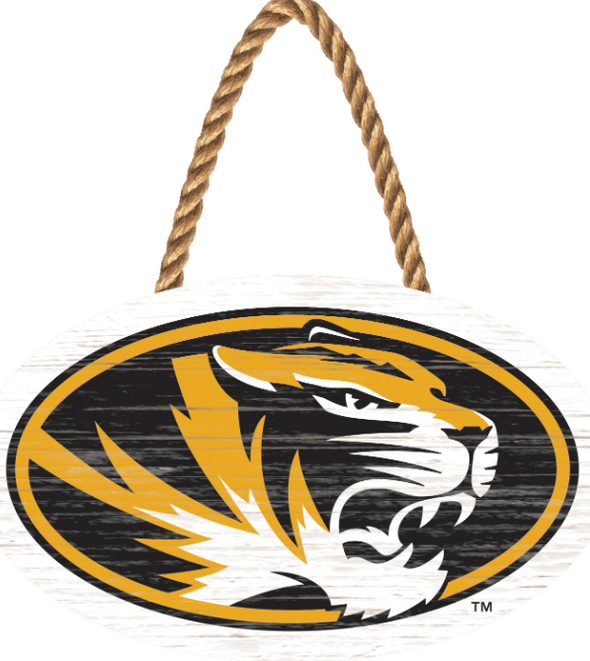 Mizzou Tigers Mini Wooden Oval Tiger Head Wall Sign