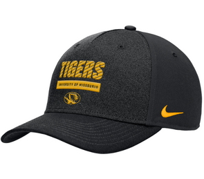 Mizzou Tigers Nike® 2024 Sideline Adjustable Snapback Tigers Black Hat