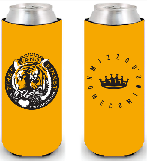 Mizzou Tigers Official Homecoming 2023 Gold Slim Can Holder