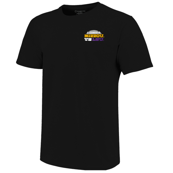 Mizzou Tigers vs LSU Official Game Day Black T-Shirt