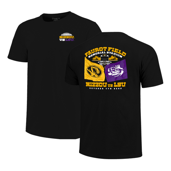 Mizzou Tigers vs LSU Official Game Day Black T-Shirt