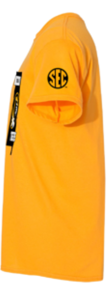 Mizzou Tigers Oval Tiger Head State Outline Gold SEC T-Shirt