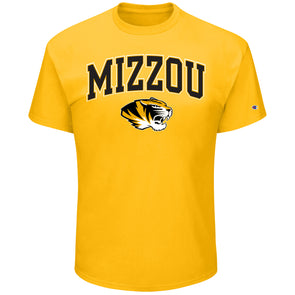 Mizzou Tigers Champion®  Big and Tall Tiger Head Gold T-Shirt