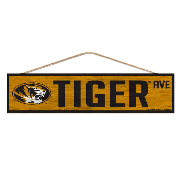 Mizzou Tigers Oval Tiger Head Tiger Ave. Wall Sign