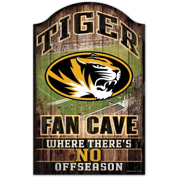 Mizzou Tigers Wooden Oval Tiger Head Fan Cave No Off Season