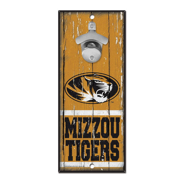 Mizzou Tigers Bottle Opener Wooden Oval Tiger Head Sign