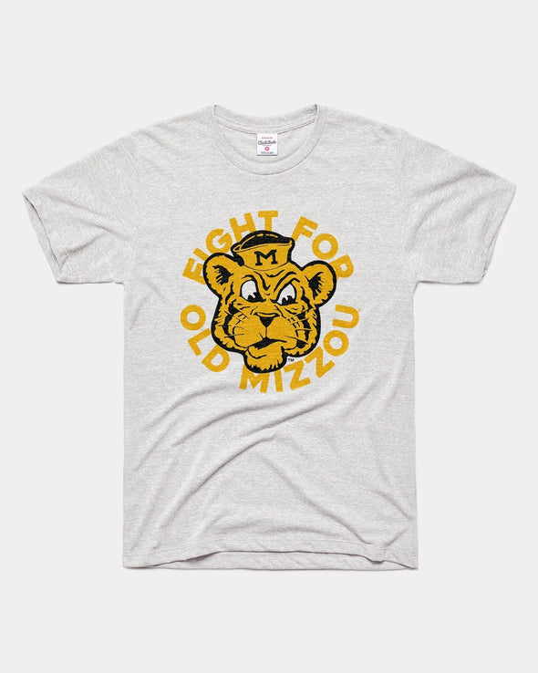 Mizzou Tigers Charlie Hustle Fight for Old Mizzou Vault Beanie Tiger Ash-Grey T-Shirt