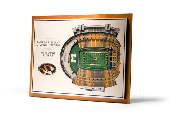 Mizzou Tigers 3D Faurot Field 5-Layered Wall Sign