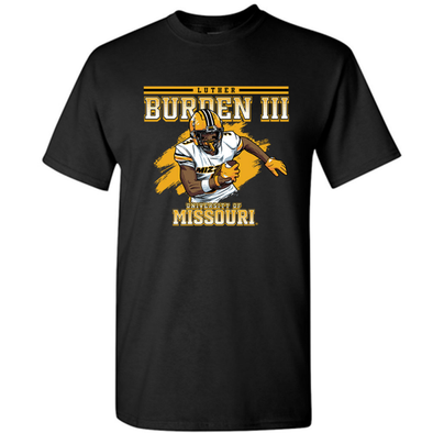 Mizzou Tigers NIL Football Luther Burden III Black T-Shirt
