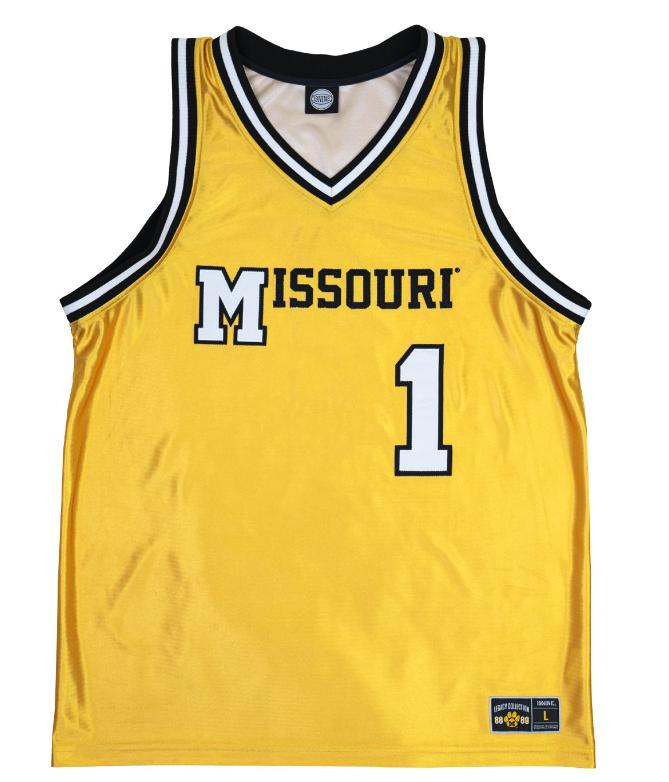 Mizzou Tigers 19Nine Retro 1 Gold Basketball Jersey