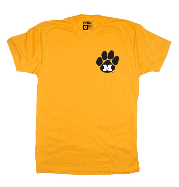 Mizzou Tigers 19Nine Retro Vault Paw Gold T-Shirt