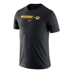Mizzou Tigers Nike® 2024 Dri Fit Baseball Oval Tiger Head Black T-Shirt