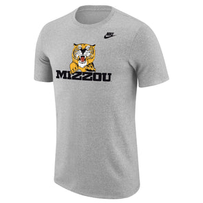 Mizzou Tigers Nike® 2024 Pouncing Tiger Retro Grey T-Shirt