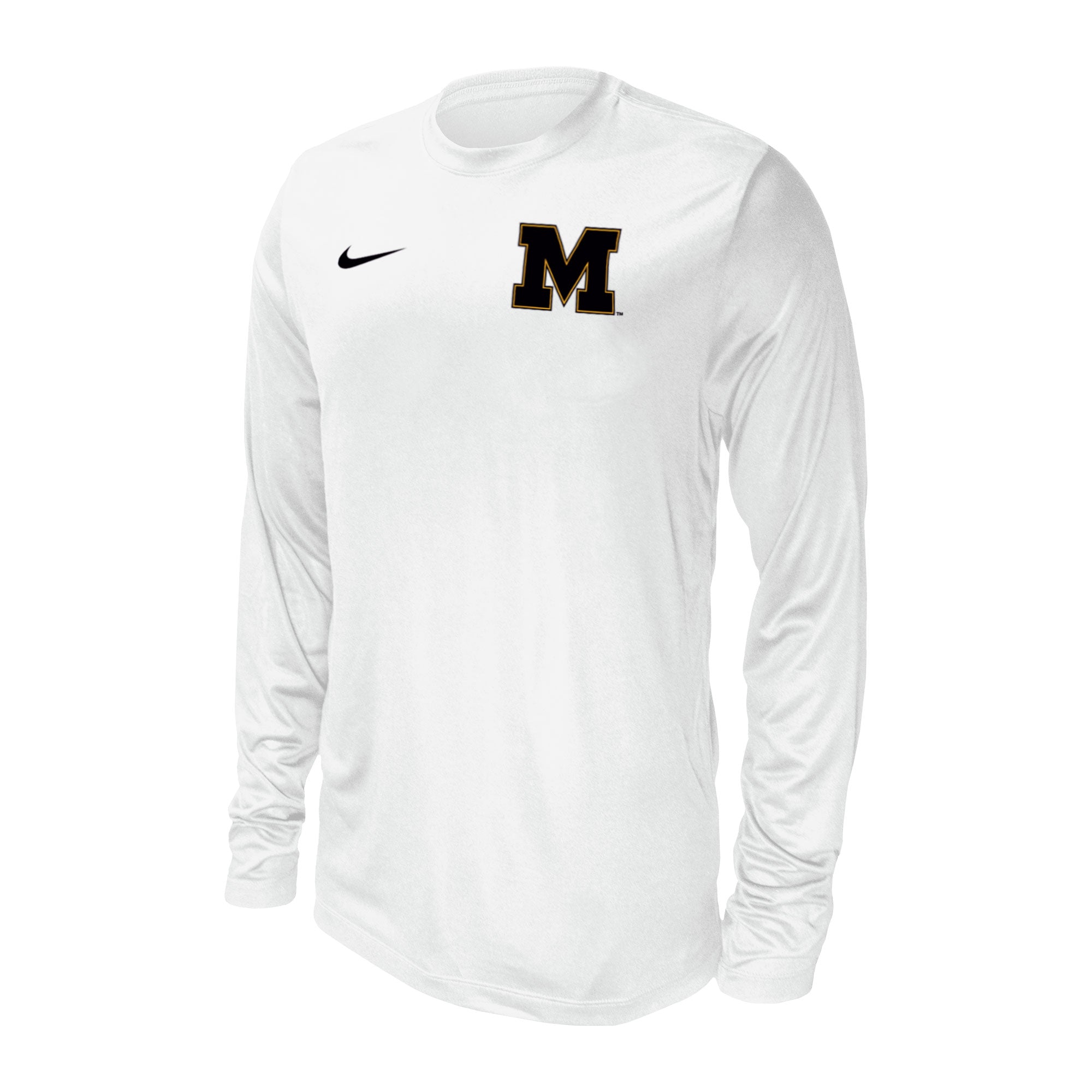 Mizzou Tigers Nike 2023 Coach Drinkwitz Block M White Long Sleeve