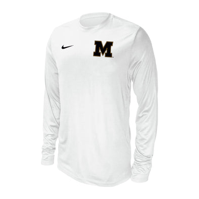 Mizzou Tigers Nike® 2023 Coach Drinkwitz Block M White Long Sleeve