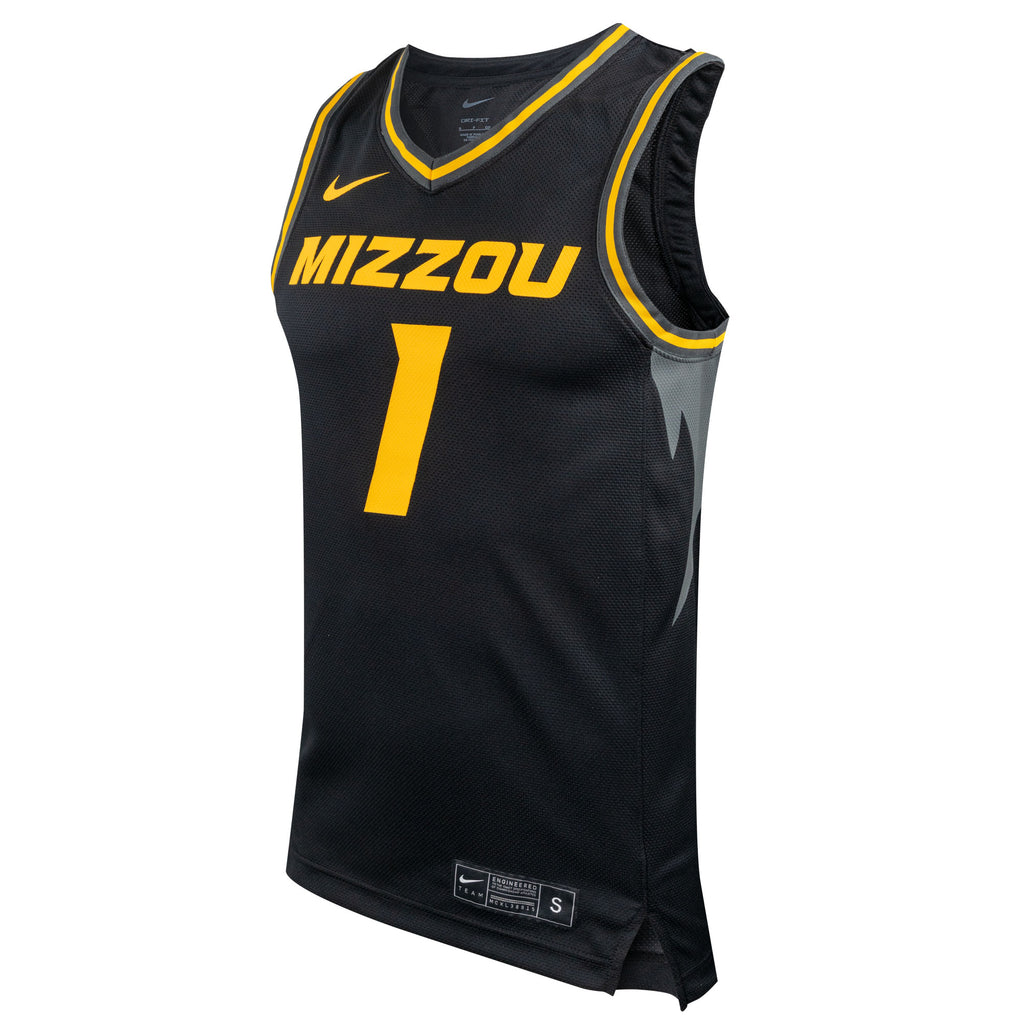 Mizzou Tigers Nike® 2024 Official Replica #1 Black Basketball