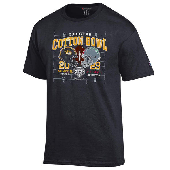Mizzou Tigers Champion® Mizzou vs Ohio State Cotton Bowl Black T-Shirt