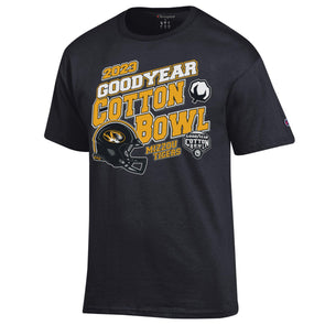 Mizzou Tigers Goodyear Cotton Bowl Black Helmet T-Shirt