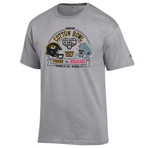 Mizzou Tigers vs Ohio State Cotton Bowl Grey T-Shirt