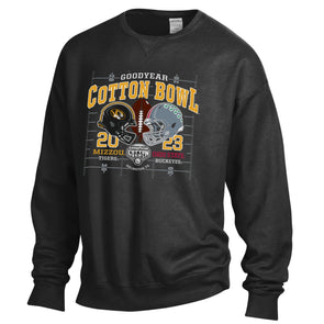 Mizzou Tigers vs Ohio State Cotton Bowl Black Crew Neck Sweatshirt