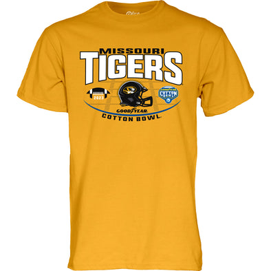 Mizzou Tigers Cotton Bowl Football Helmet Gold T-Shirt