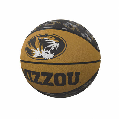 Mizzou Tigers Oval Tiger Head Mini Black and Gold Basketball