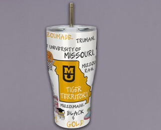 Mizzou Tigers Campus Iconic Images Metal Tumbler