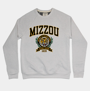 Mizzou Tigers Homefield Mizzou Tiger Seal 1839 Grey Sweatshirt