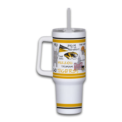 Mizzou Tigers UMC Campus Images Lid and Straw Stainless Steel Tumbler