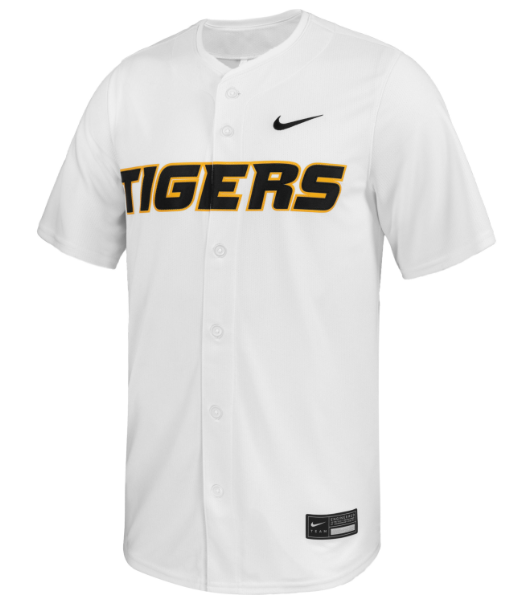 Mizzou Tigers Nike® Tigers Replica White Baseball Jersey – Tiger Mizzou Tigers Nike® Tigers Replica White Baseball Jersey – Tiger