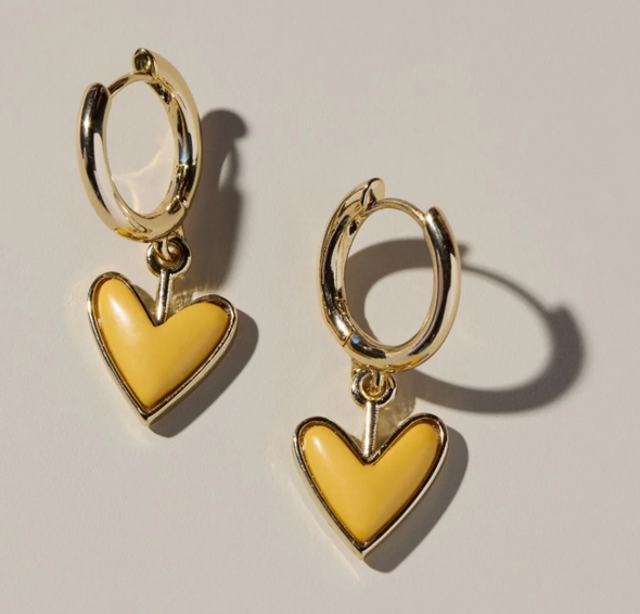 Mizzou Tigers Nickel and Suede Sweetheart Huggie Gold Stone Earrings