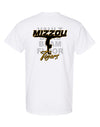 Mizzou Tigers Gymnastics Vault, Bars, Beam, and Floor Gymnast Tigers White T-Shirt