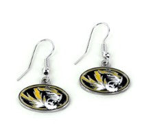 Mizzou Tiger Head Dangle Earrings