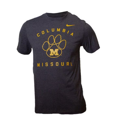 Mizzou Tigers Nike® 2024 Vault Paw Logo Columbia Missouri Black T-Shirt