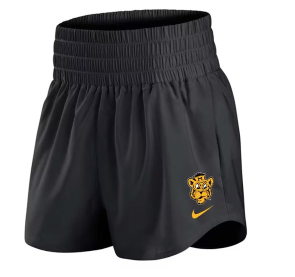 Mizzou Tigers Nike® 2025 Women's Ultra High Waist Beanie Tiger Black Shorts