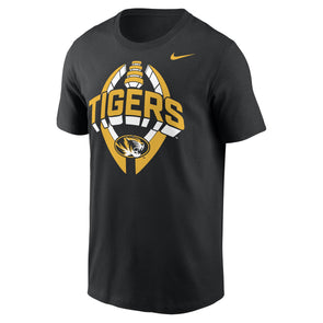 Mizzou Tigers Nike® 2025 Drop Shadow Legend Football Oval Tiger Head Black T-Shirt