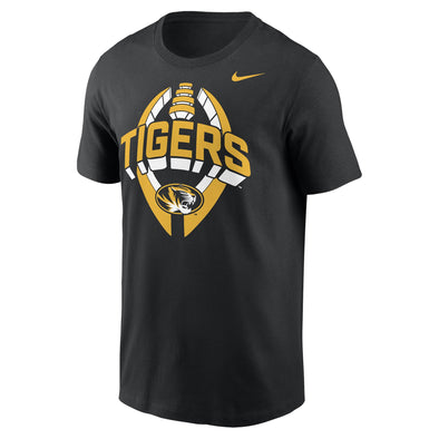Mizzou Tigers Nike® 2025 Drop Shadow Legend Football Oval Tiger Head Black T-Shirt