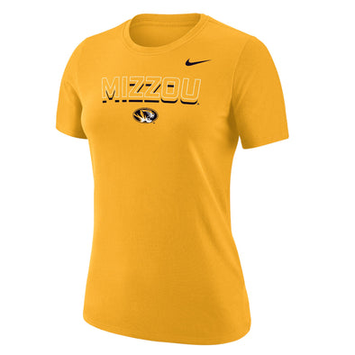 Mizzou Tigers Nike® 2025 Women's Legend Mizzou Oval Tiger Head Gold T-Shirt